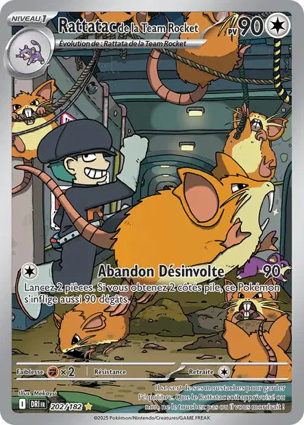 202/182 Rattatac de la Team Rocket
