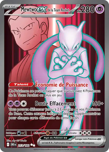 213/182 Mewtwo ex de la Team Rocket