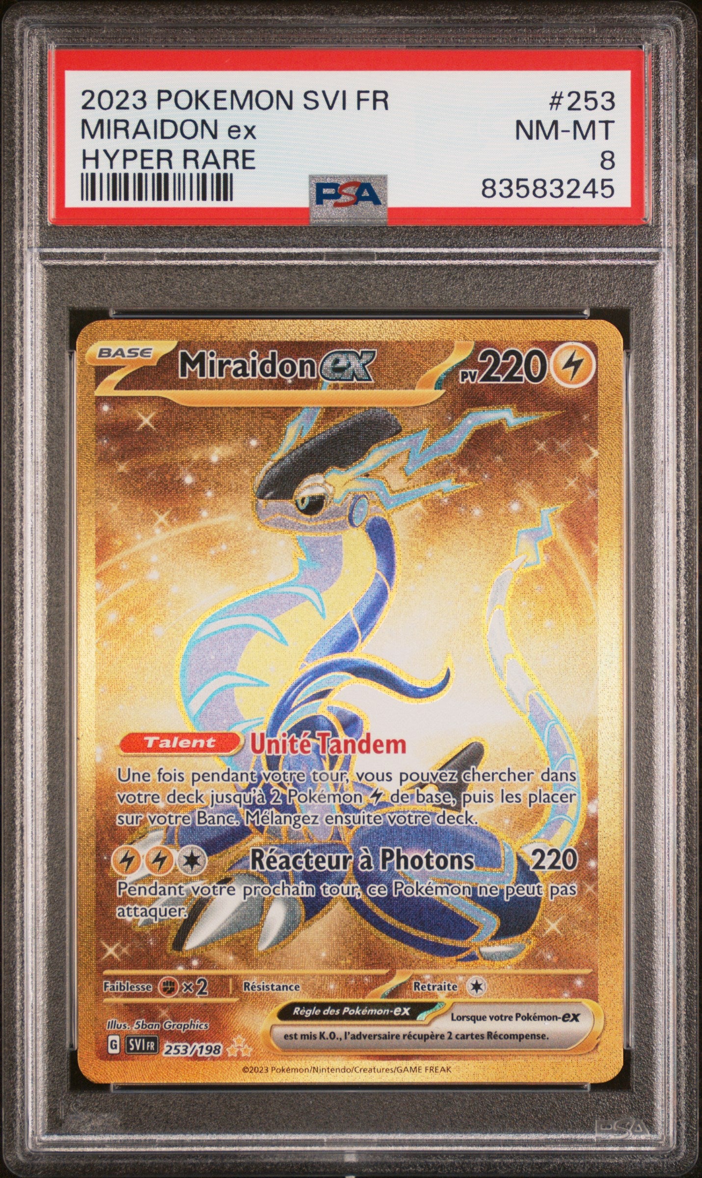253/198 pokemon card GRADE] [PSA 8] 253/198 Miraidon ex