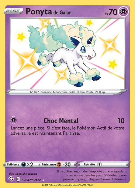 SV047/SV122 Ponyta de Galar