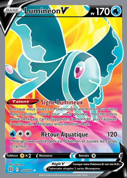 pokemon card lumineon 155/172 V Style:Cheryl Again SC Pokemon Trading Card Game