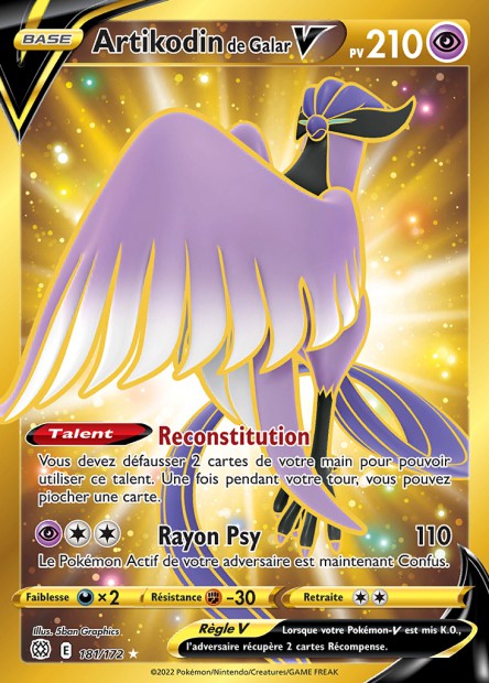 181/172 Artikodin V de Galar Gold 181/172 Artikodin V de Galar Gold