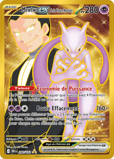 240/182 Mewtwo ex de la Team Rocket