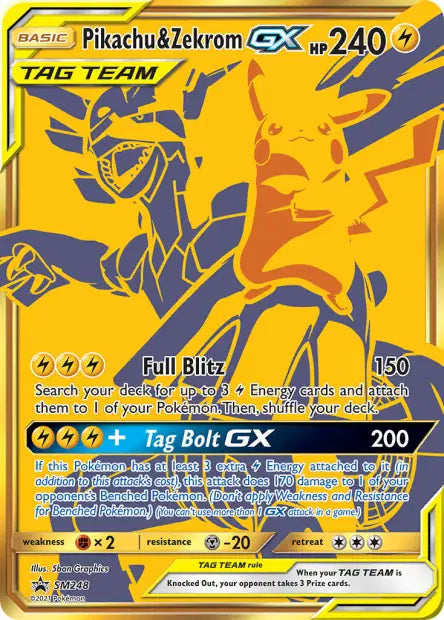 SM247 Pikachu et Zekrom-GX