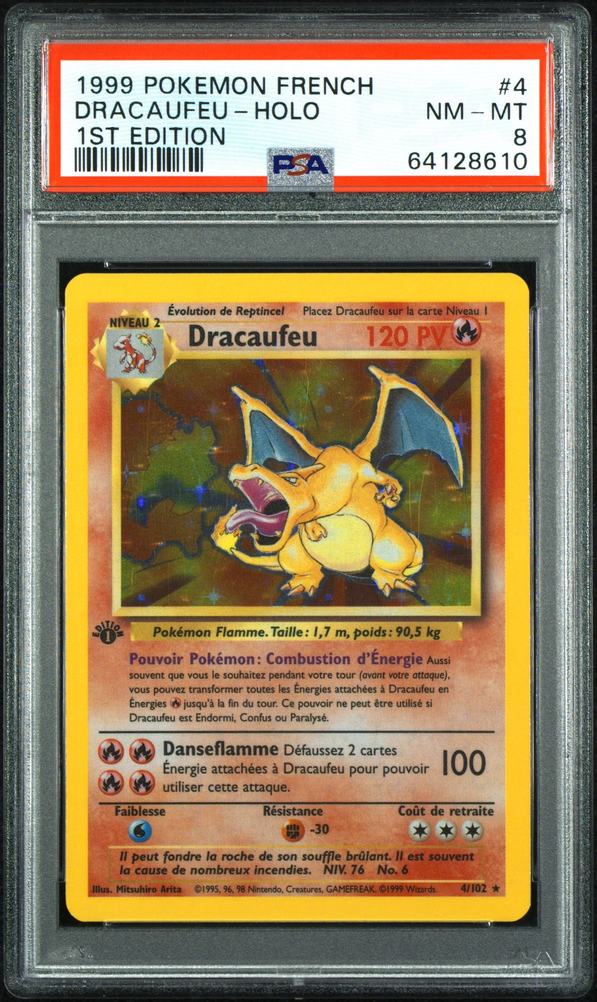 [GRADE] [PSA 8] 004/102 Dracaufeu