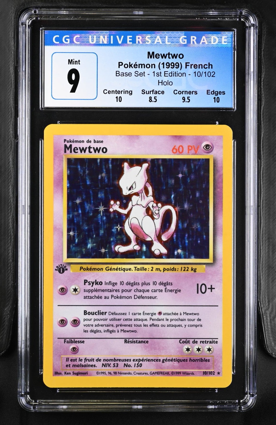 [GRADE] [CGC 9] 010/102 Mewtwo