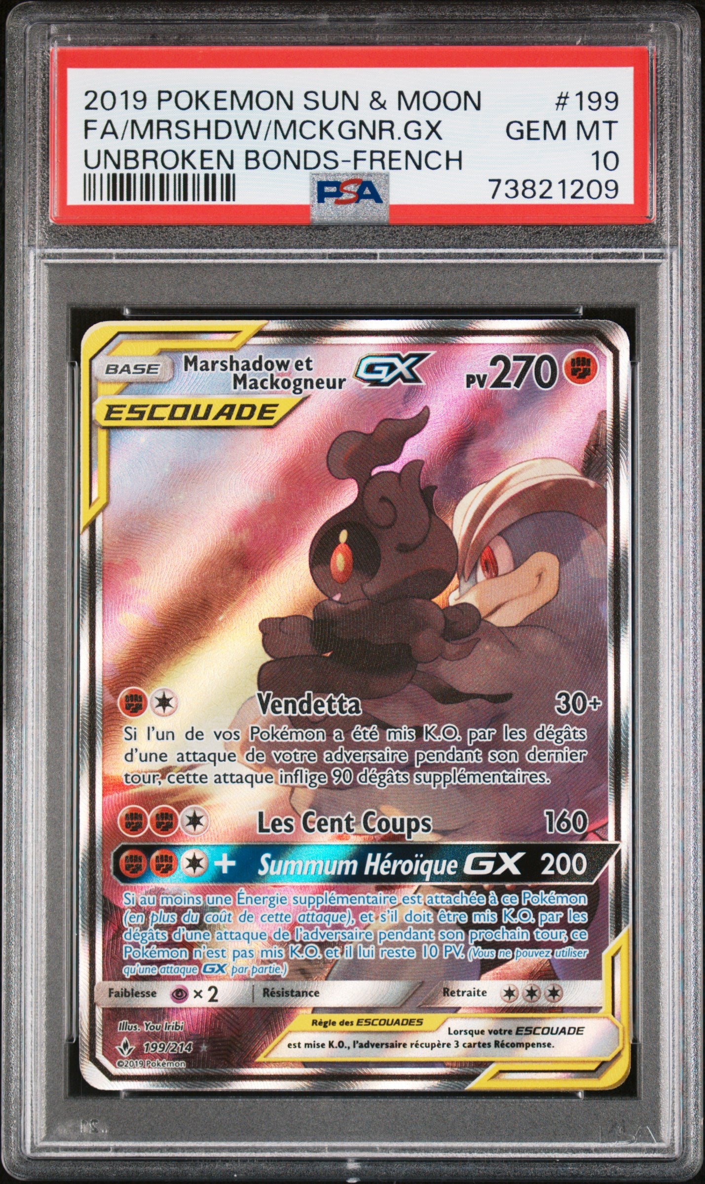 [GRADE] [PSA 10] 199/214 Marshadow & Mackogneur
