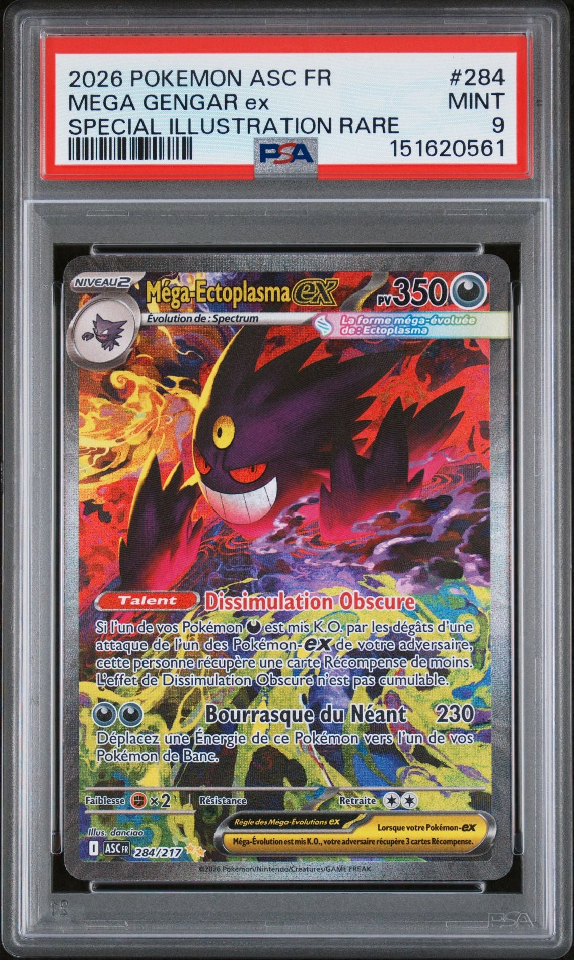 [GRADE] [PSA 9] 284/217 Mega Ectoplasma ex