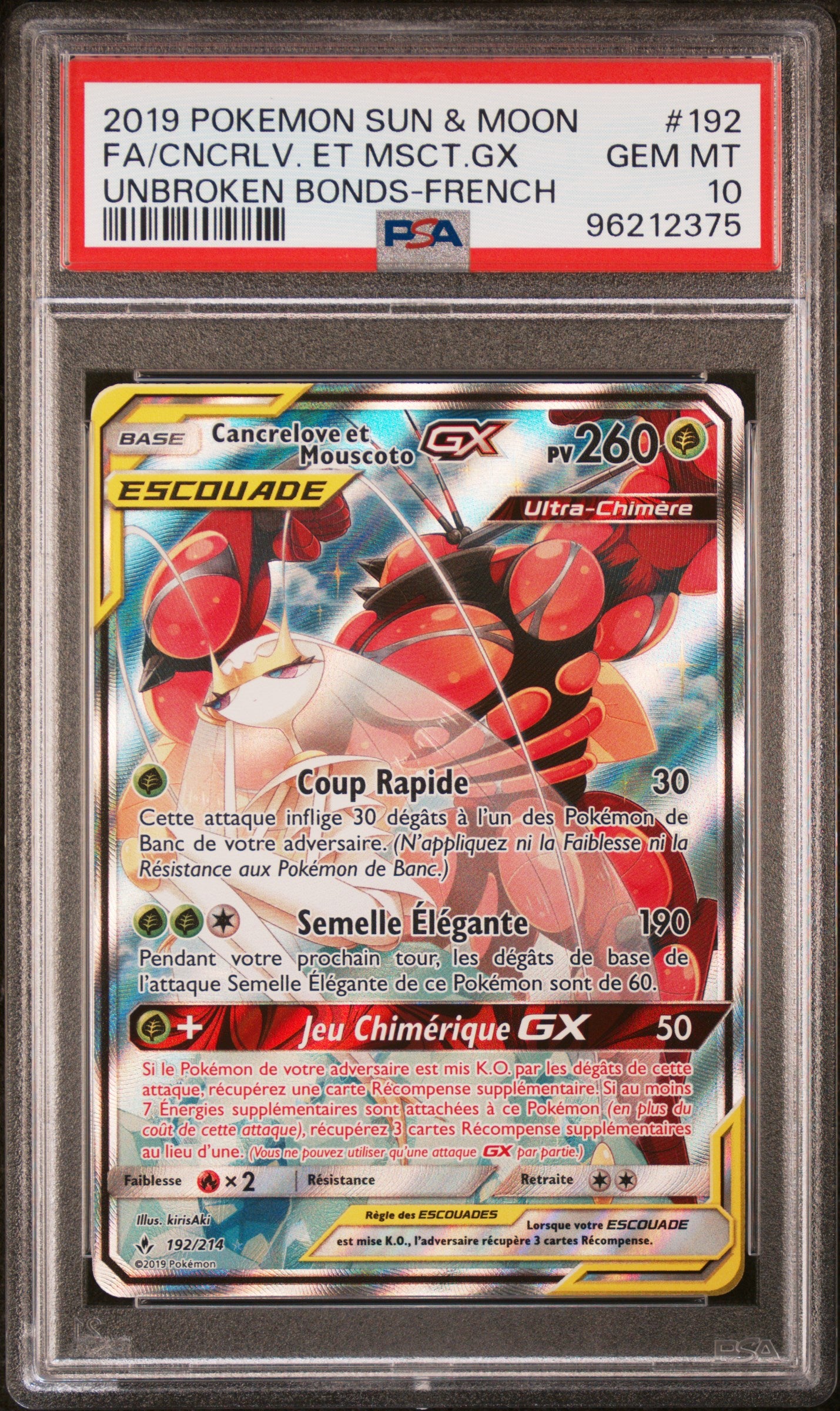 [GRADE] [PSA 10] 192/214 Cancrelove & Mouscoto