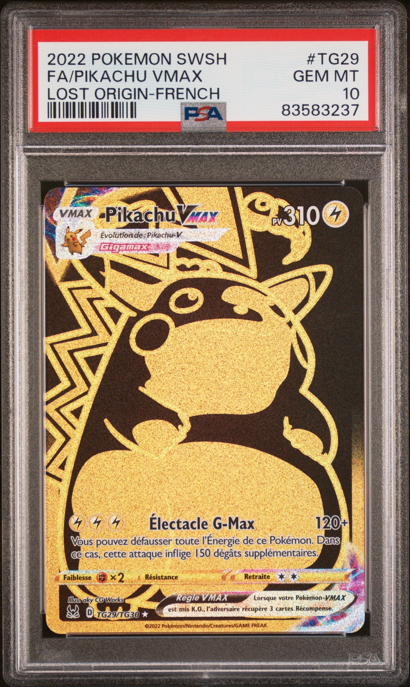 [GRADE] [PSA 10] TG29 Pikachu VMax