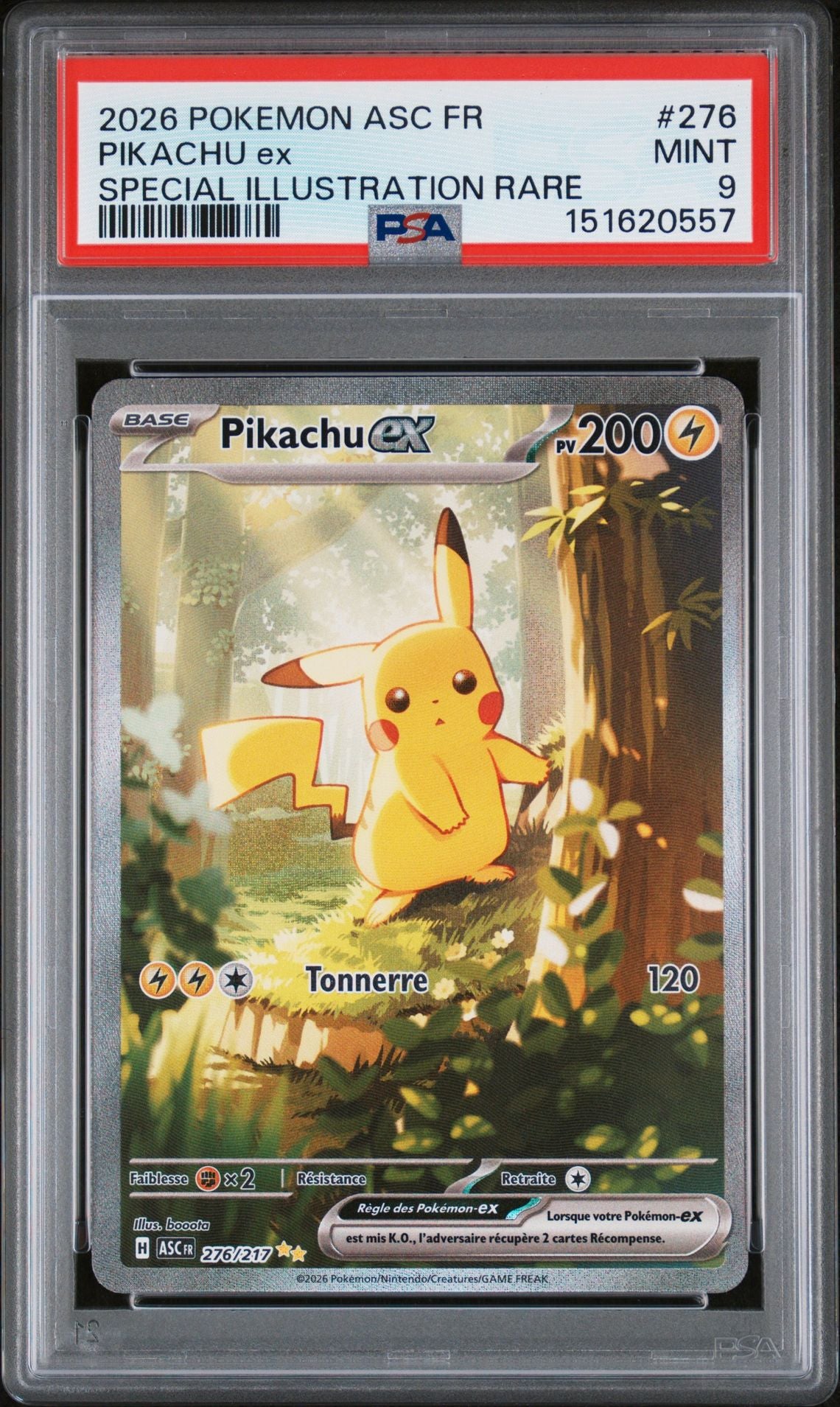 [GRADE] [PSA 9] 276/217 Pikachu ex