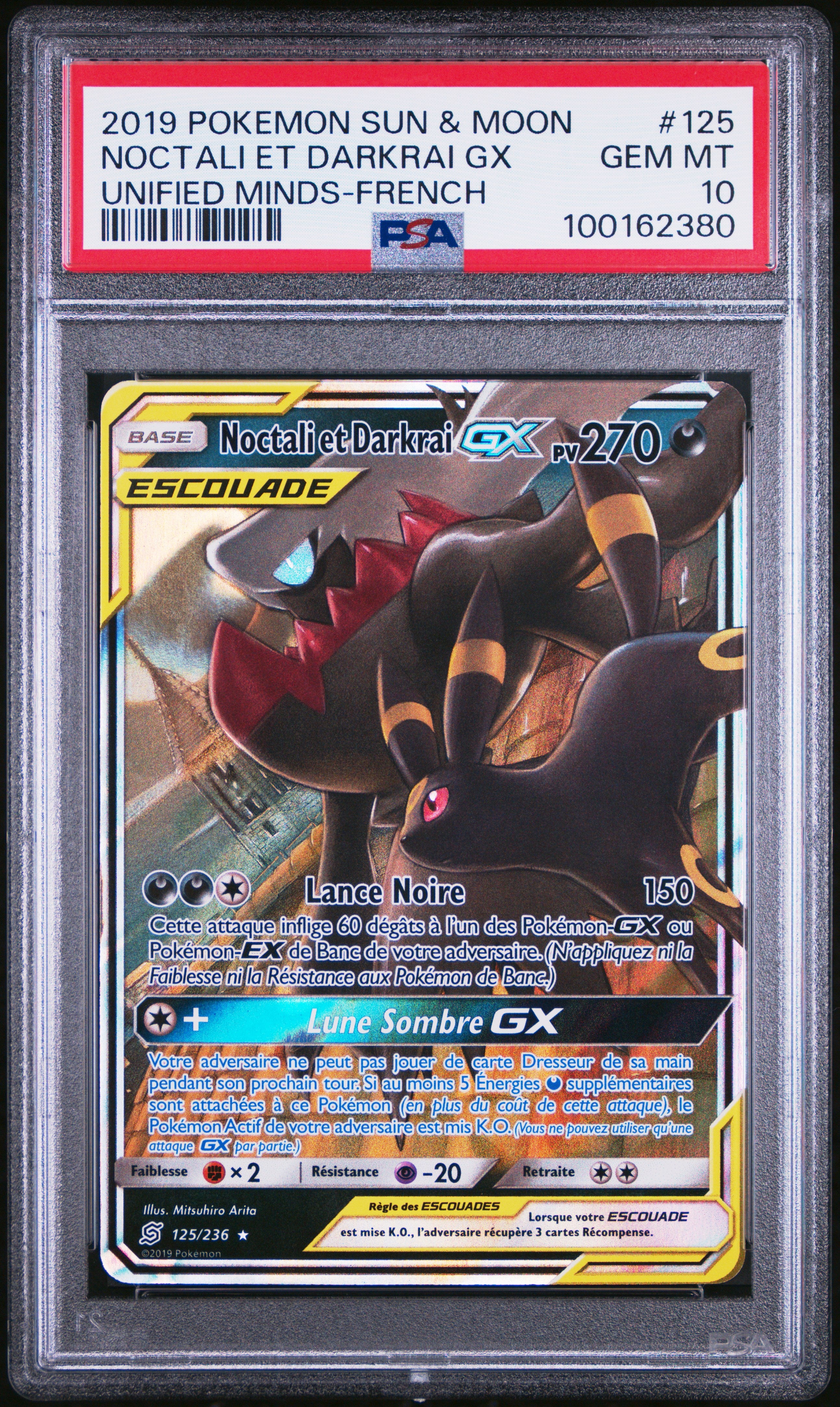 [GRADE] [PSA 10] 125/236 Noctali & Darkrai - Face avant - Cert 100162380