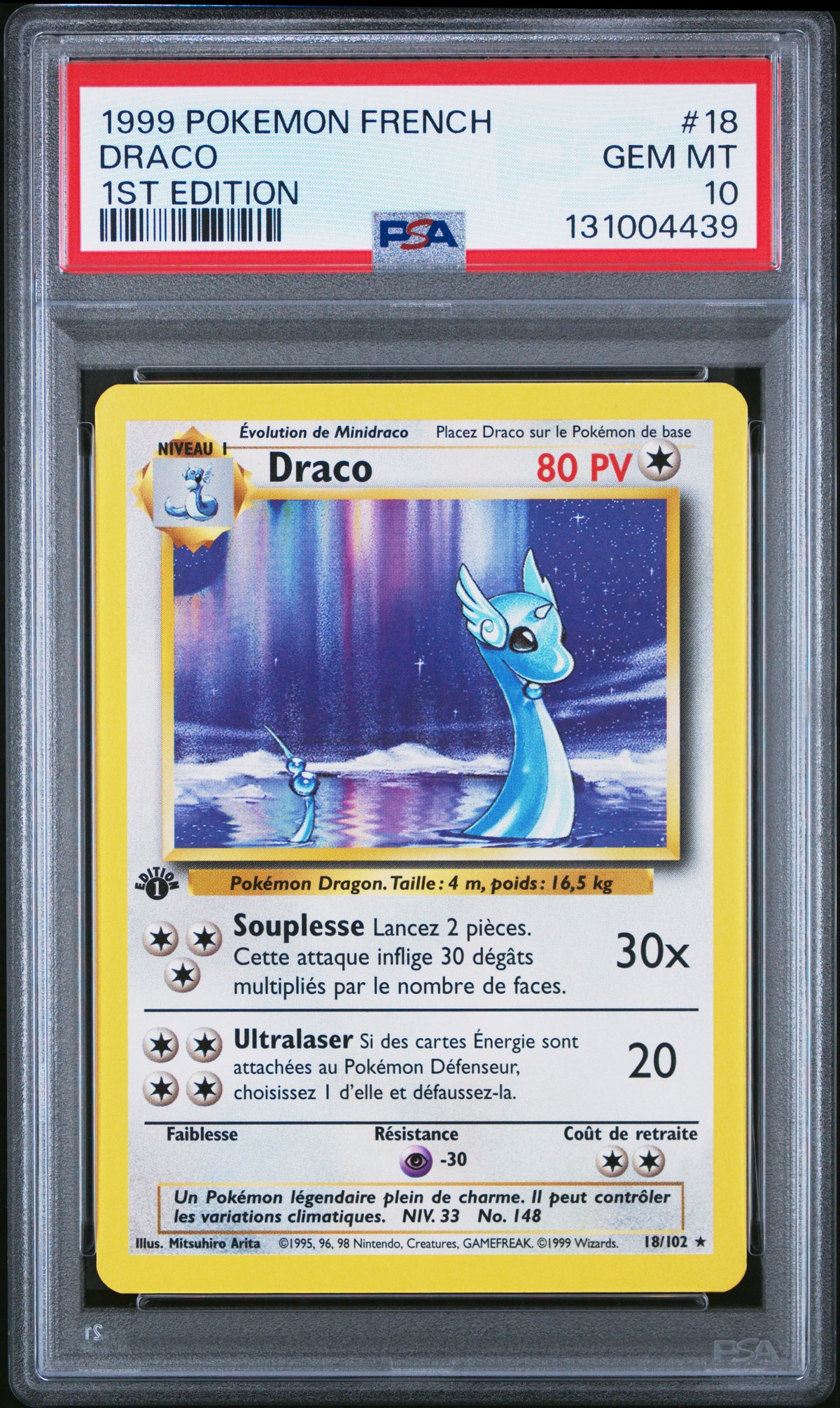 [GRADE] [PSA 10] 018/102 Draco