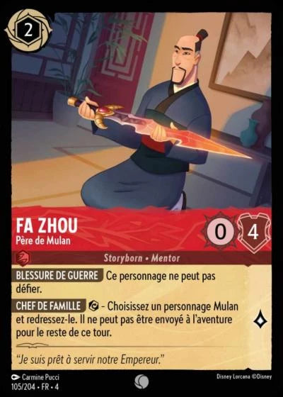 105/204 Fa Zhou, Père de Mulan