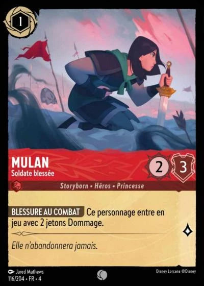 116/204 Mulan, Soldate blessée