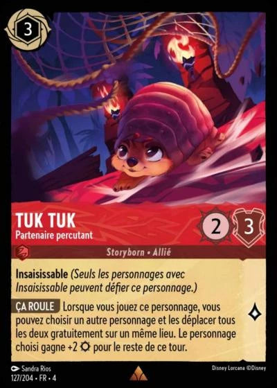 127/204 Tuk Tuk, Partenaire percutant