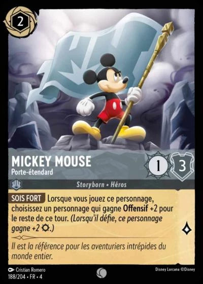 188/204 Mickey Mouse, Porte-étendard