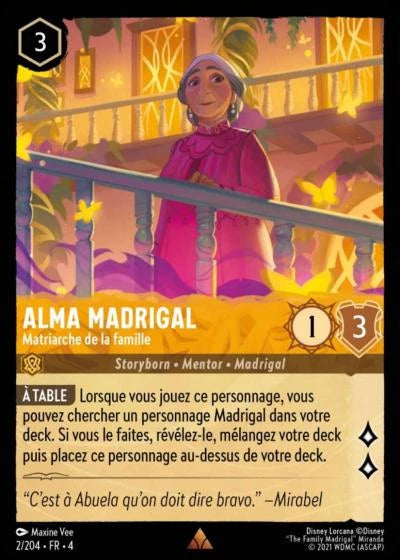 002/204 Alma Madrigal, Matriarche de la famille