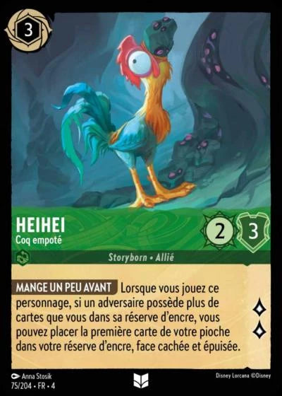 075/204 Heihei, Coq empoté