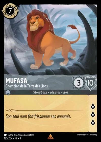 185/204 Mufasa, Champion de la Terre des Lions