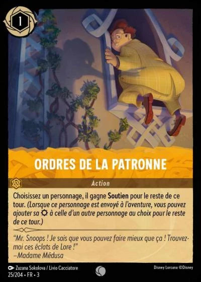 025/204 Ordres de la patronne