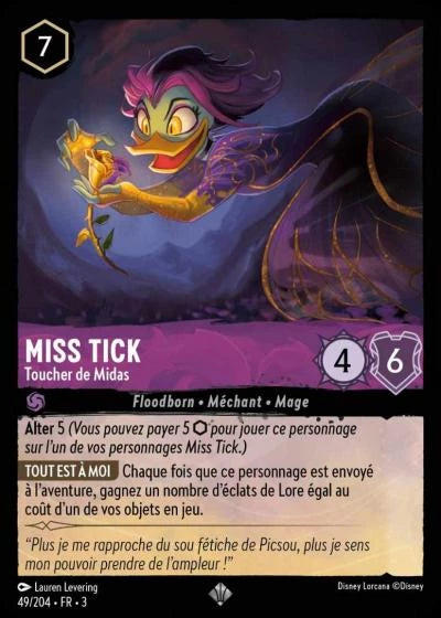 049/204 Miss Tick, Toucher de Midas