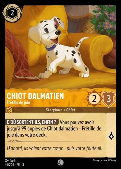 004d/204 Chiot Dalmatien, Frétille de joie