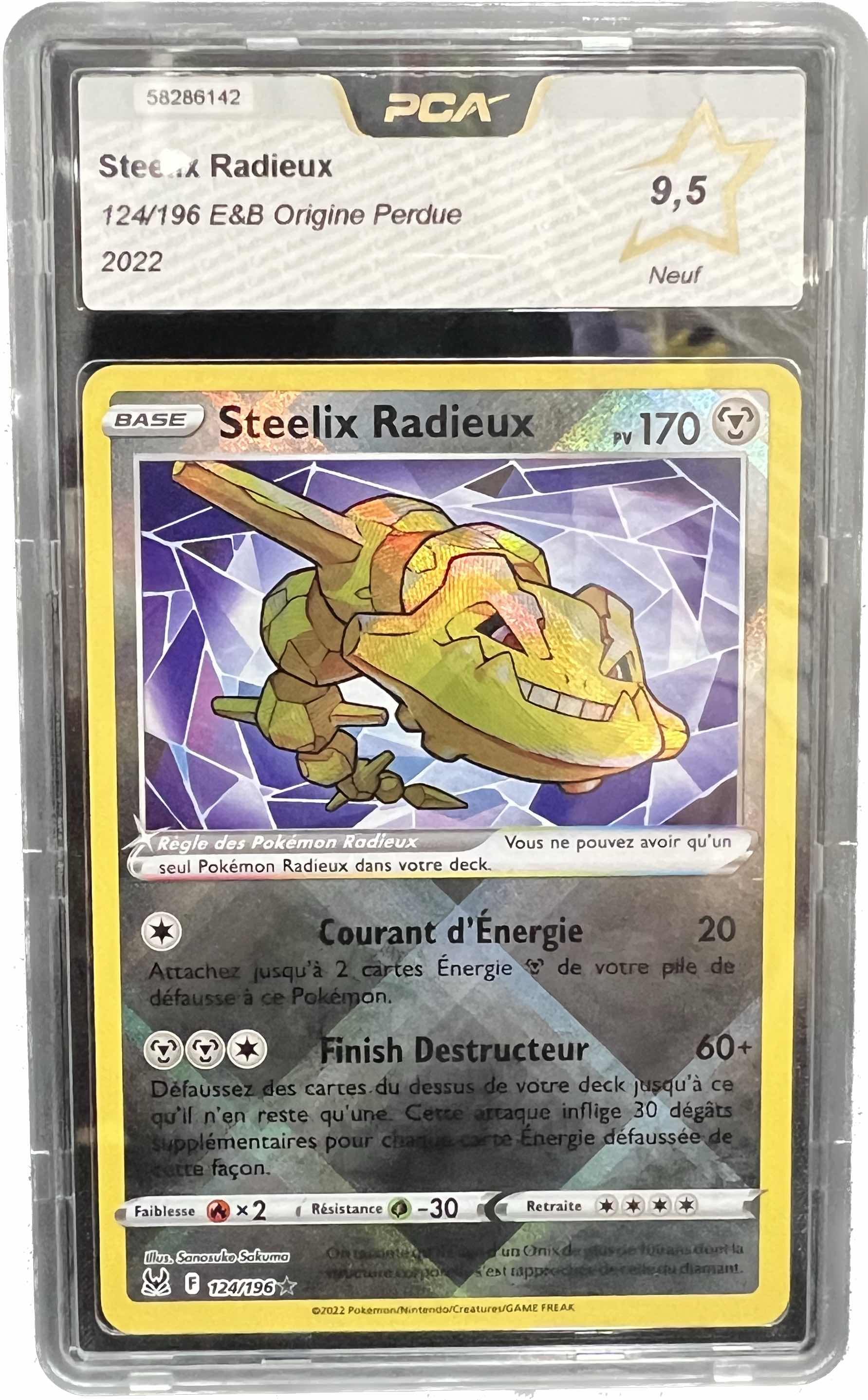 [GRADE] [PCA 9,5] 124/196 Steelix Radieux