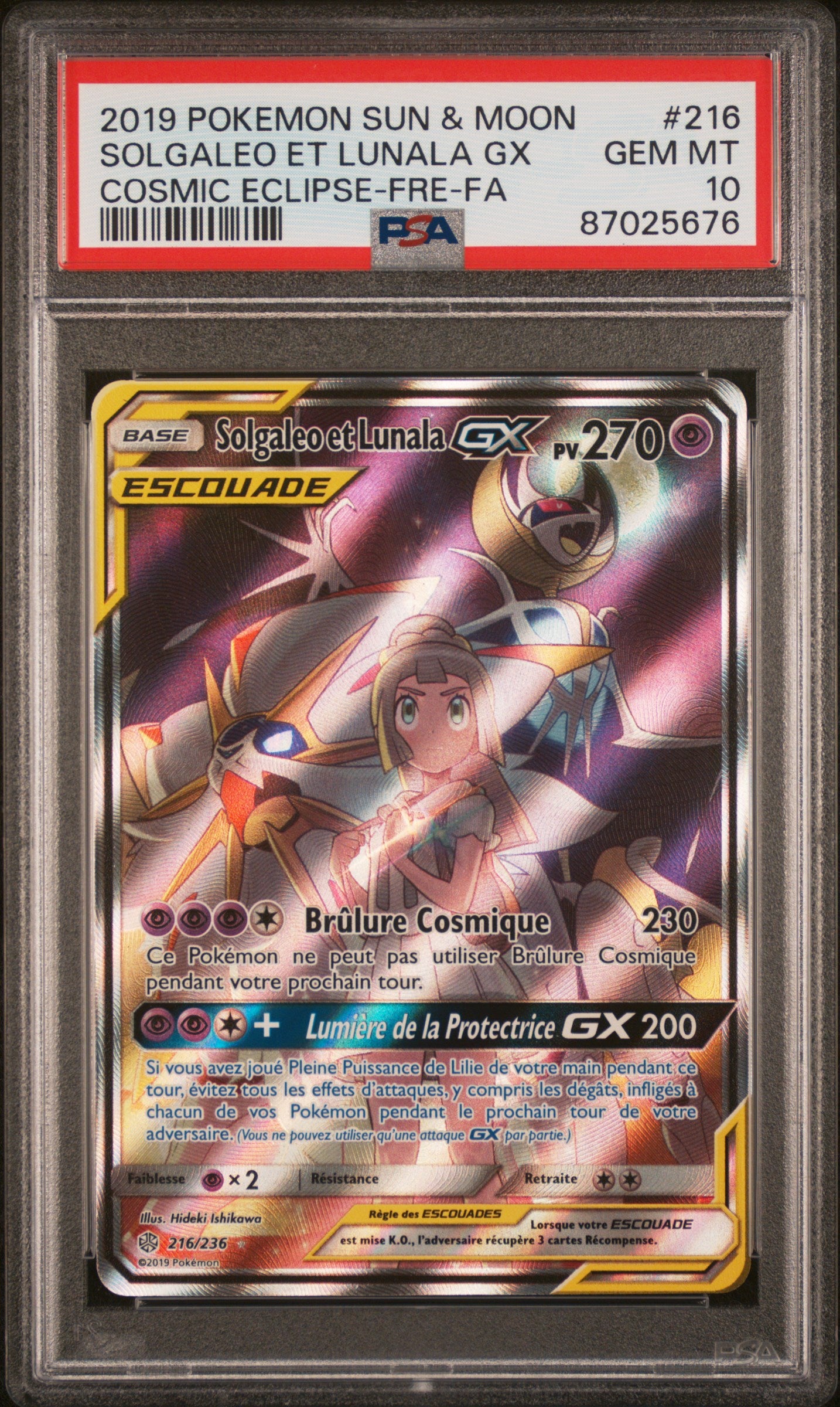 [GRADE] [PSA 10] 216/236 Solgaleo & Lunala