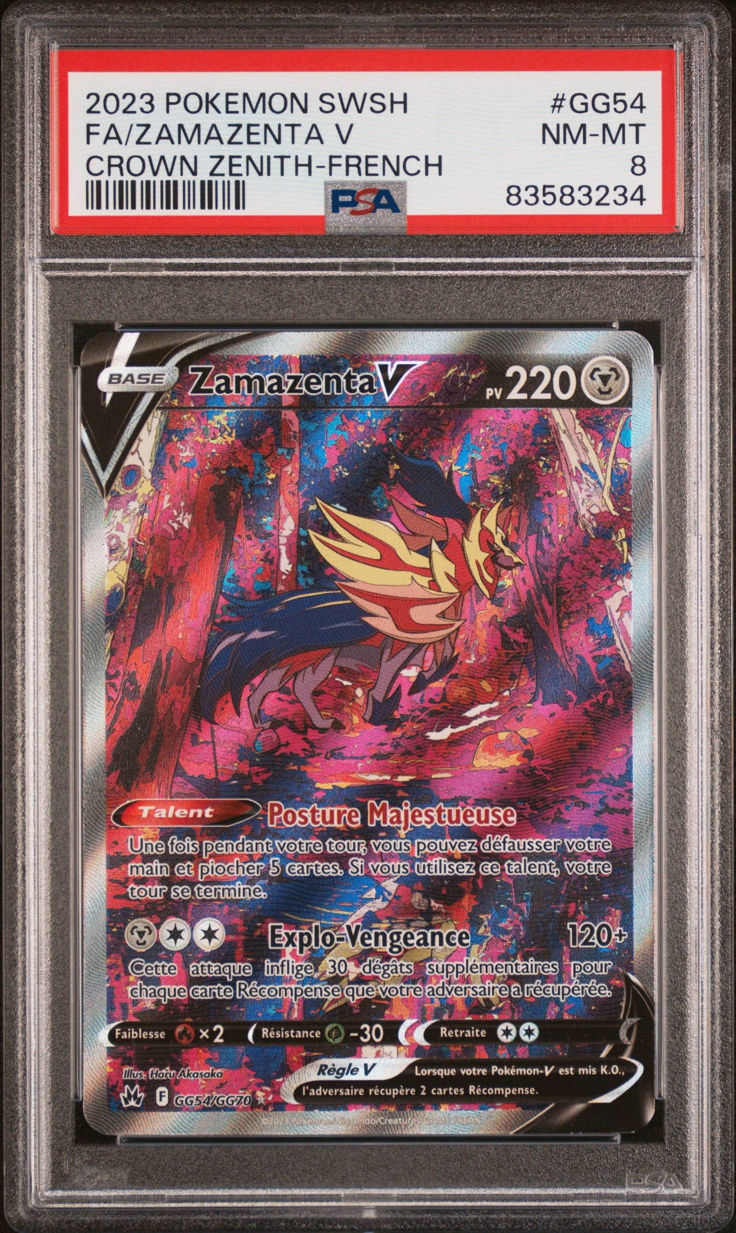 [GRADE] [PSA 8] GG54 Zamazenta V