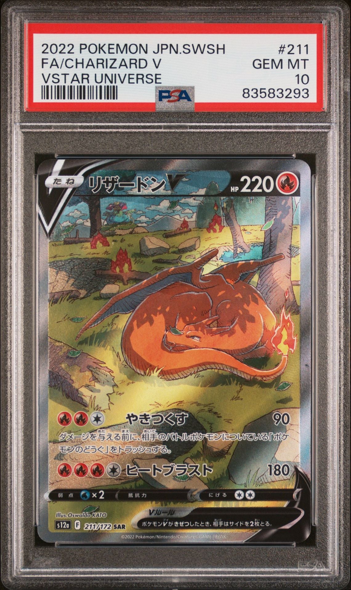 [GRADE] [PSA 10] 211/172 Charizard V