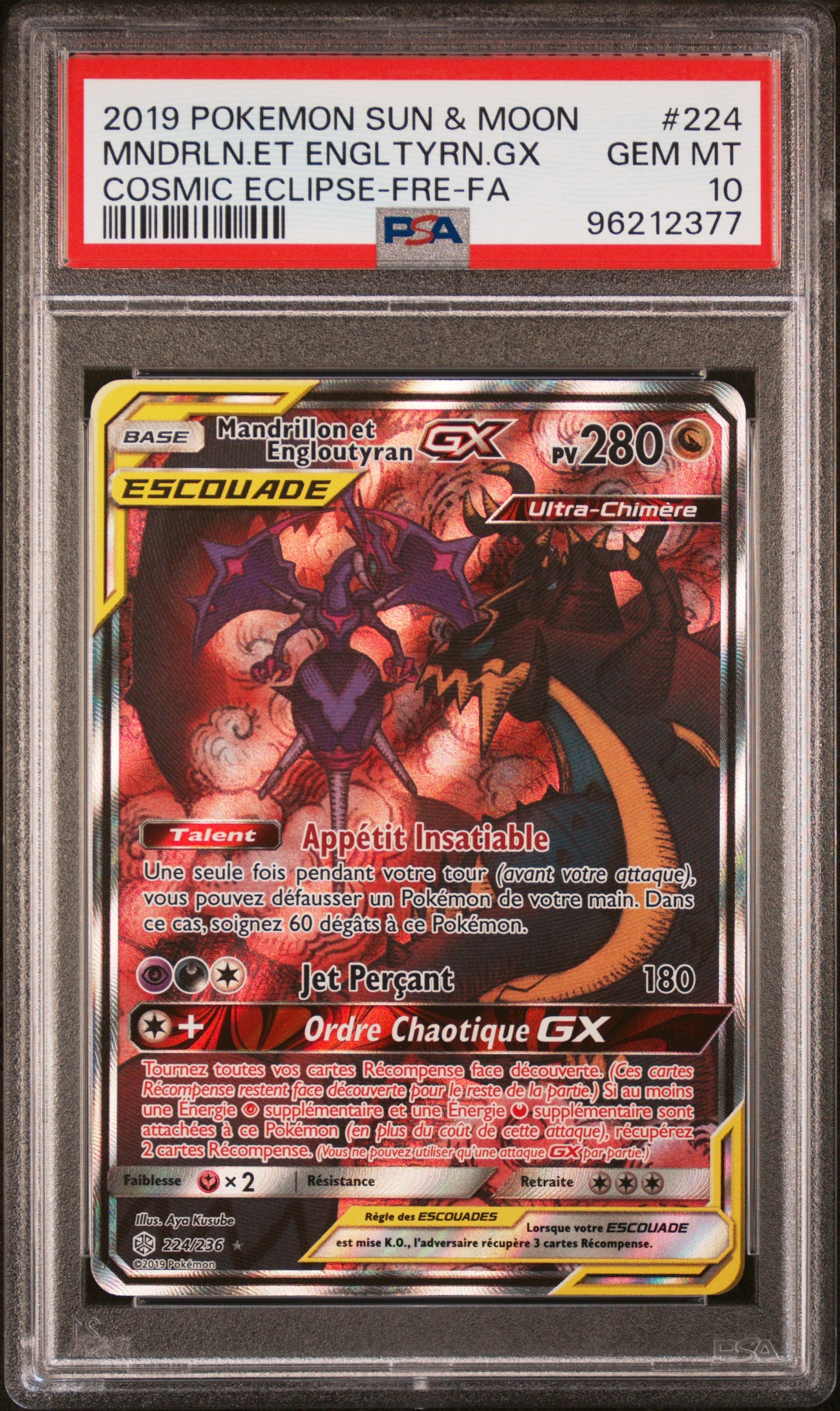 [GRADE] [PSA 10] 224/236 Mandrillon & Engloutyran