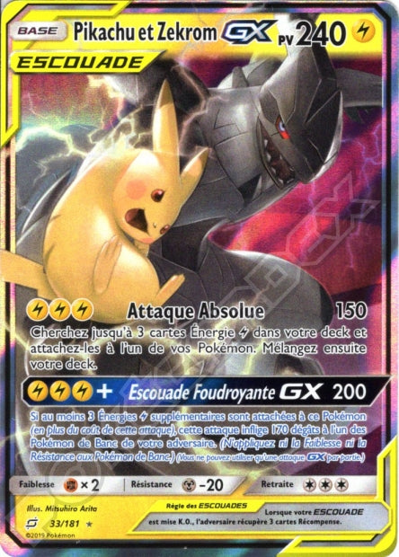 033/181 Pikachu et Zekrom-GX